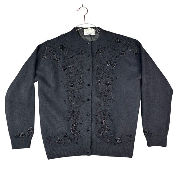 Vintage Contemporary Classics Embroidered Cardigan Sz 40 - Picture 1 of 8